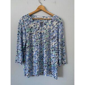 Emily Daniels Womens Size PL Stretch Pullover Top Blouse 3/4 Sleeves